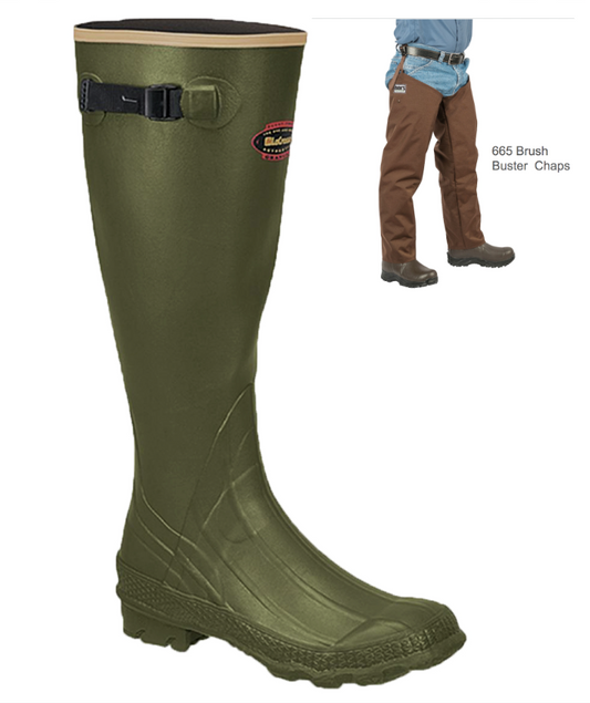 Dan's Froglegs -  LaCrosse Grange Boot with Brush Buster Chaps