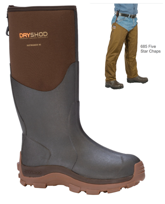 Dan's Froglegs - DryShod Haymaker Hi Boot with Five Star Chaps Item #756-685