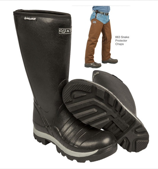 Dan's Froglegs - Quatro Non-insulated Boot with Snake Protector Chaps