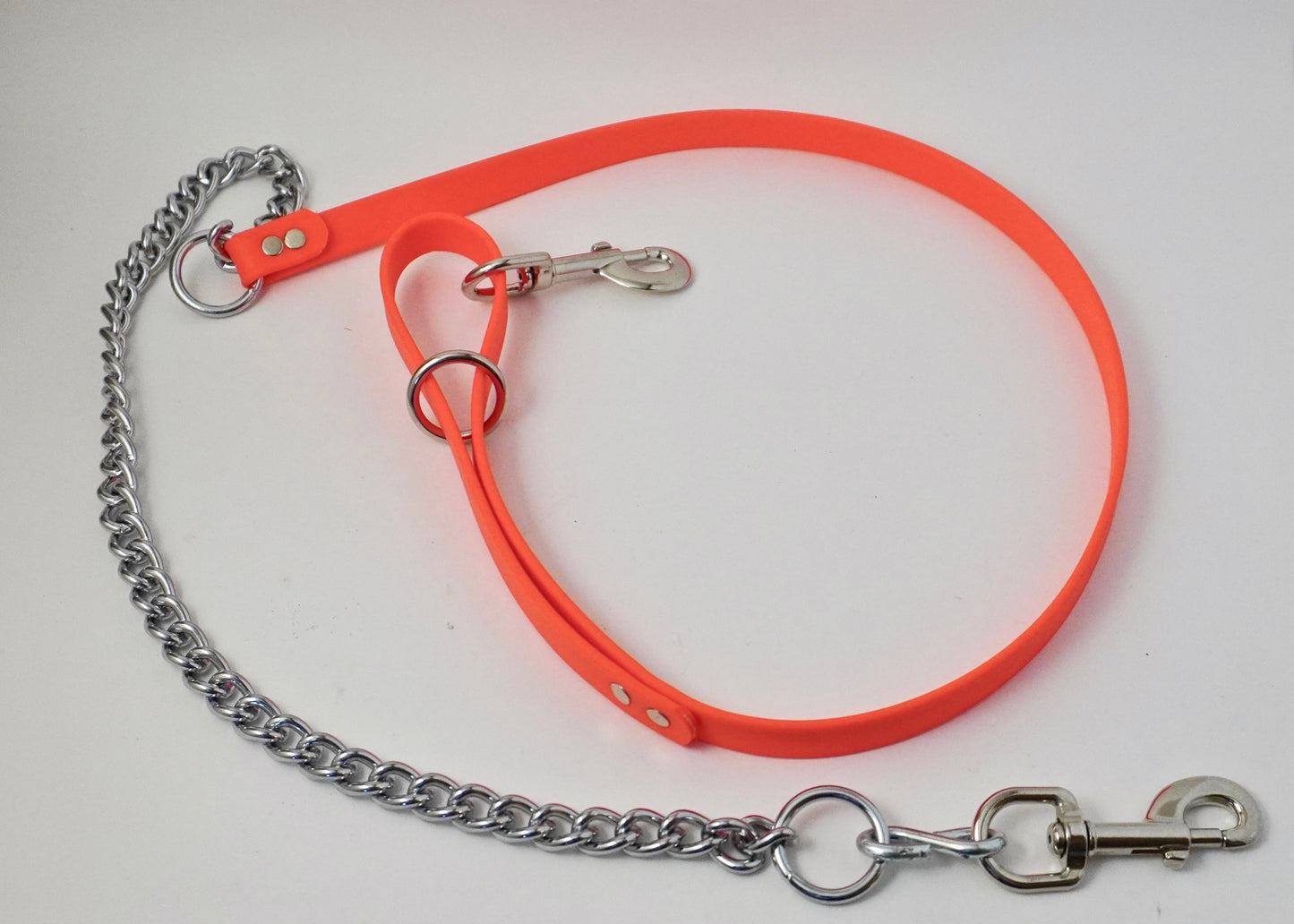 5' Heavy Duty Chain/Biothane Lead Hunting Dog Leash