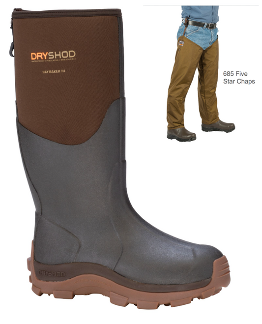 Dan's Froglegs - DryShod Haymaker Hi Boot with Five Star Chaps