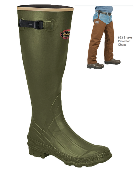 Dan's Froglegs - LaCrosse Grange Boot with Snake Protector Chaps