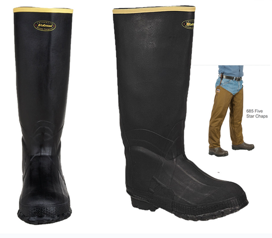 Dan's Froglegs - LaCrosse Non-Insulated Black Boot with Five Star Chaps
