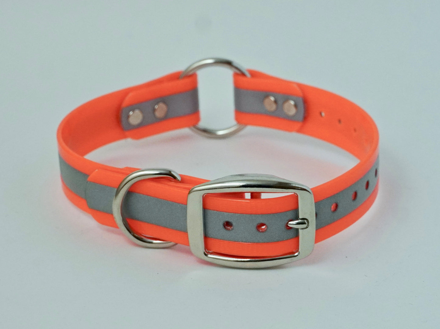 1” O Ring Reflective  Hunting Dog Collar with Free Brass Nameplate