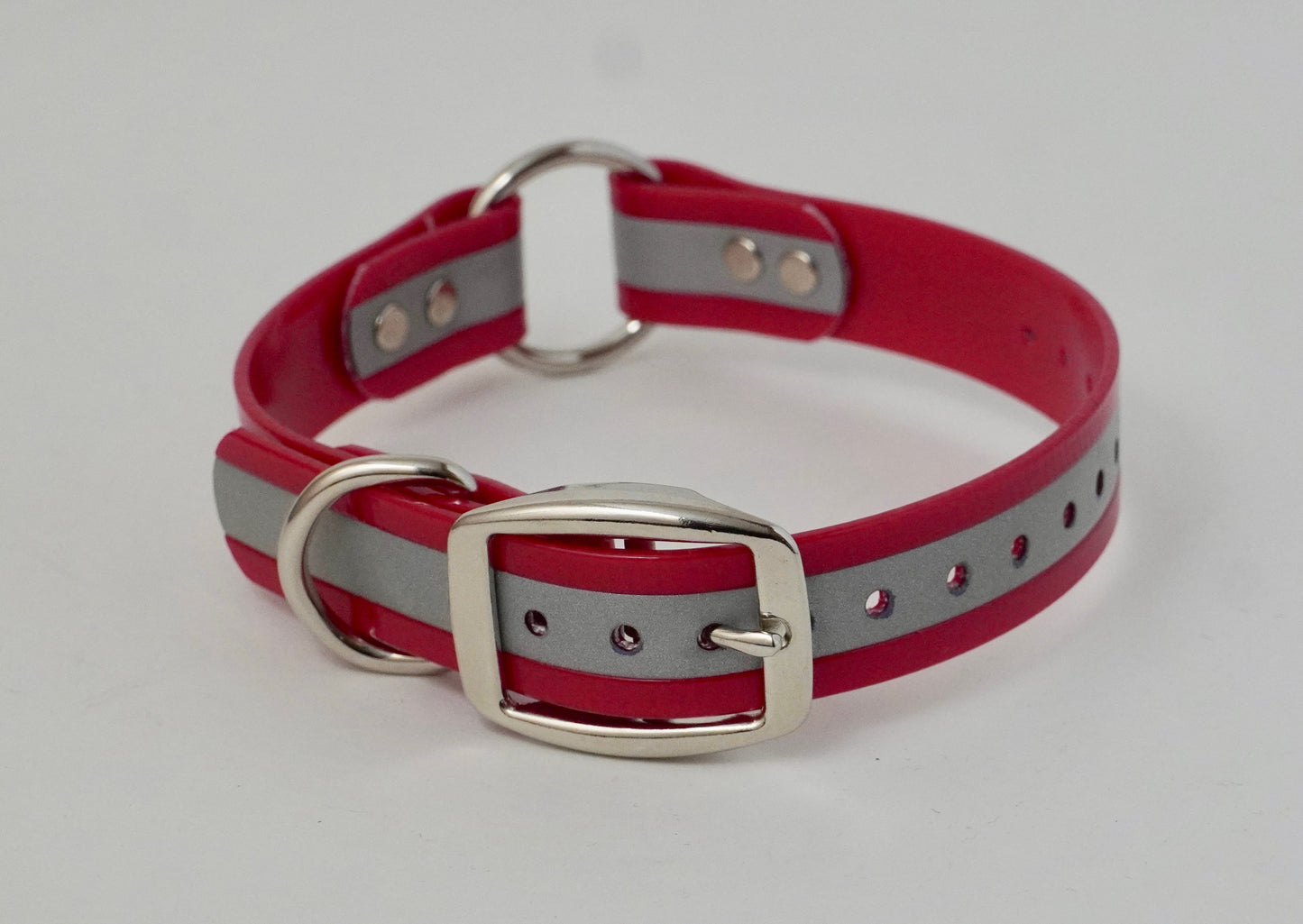 1” O Ring Reflective  Hunting Dog Collar with Free Brass Nameplate