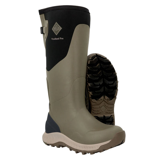 Muck Woodland Pro waterproof outdoor boot in olive