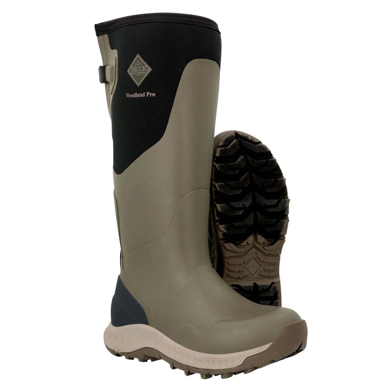 Muck Woodland Pro waterproof outdoor boot in olive